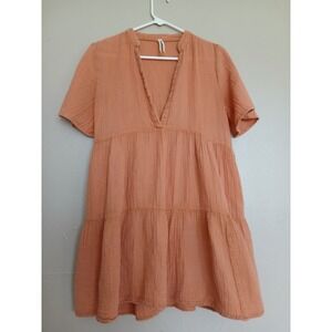 Anthropologie Dress XS Kallie Gauze Cotton Mini Boho Cottage Resort Beach Tiered